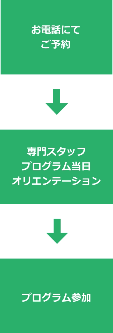 ご家族のプログラム利用の流れ